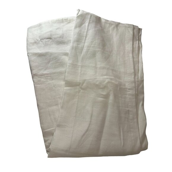 Anthropologie Relaxed Linen Curtain White NEW $138 96 x 50 - Picture 3 of 5